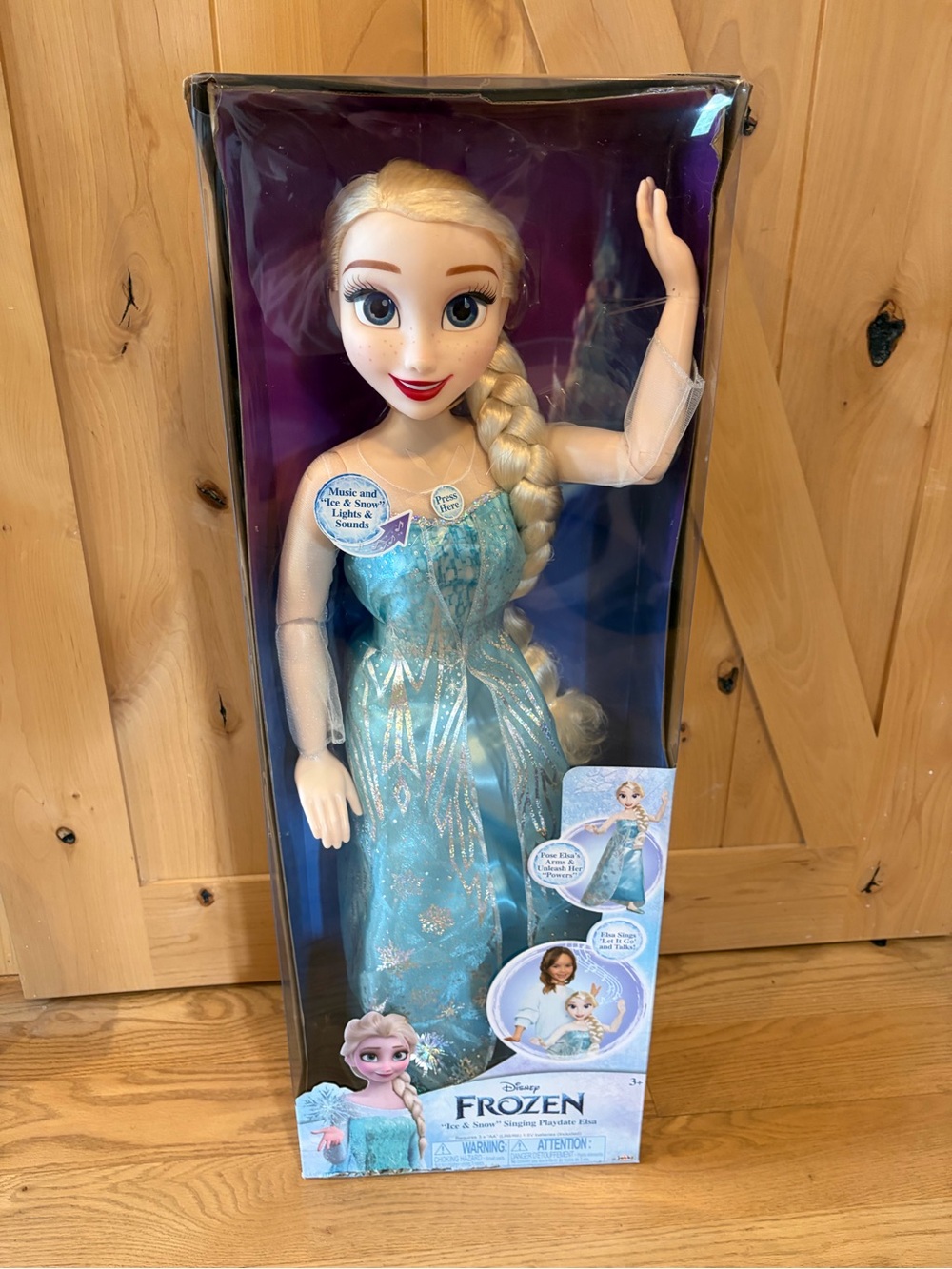 Elsa My Size 32” Doll Disney "Ice & Snow" Singing & Light Playdate NEW Life Size
